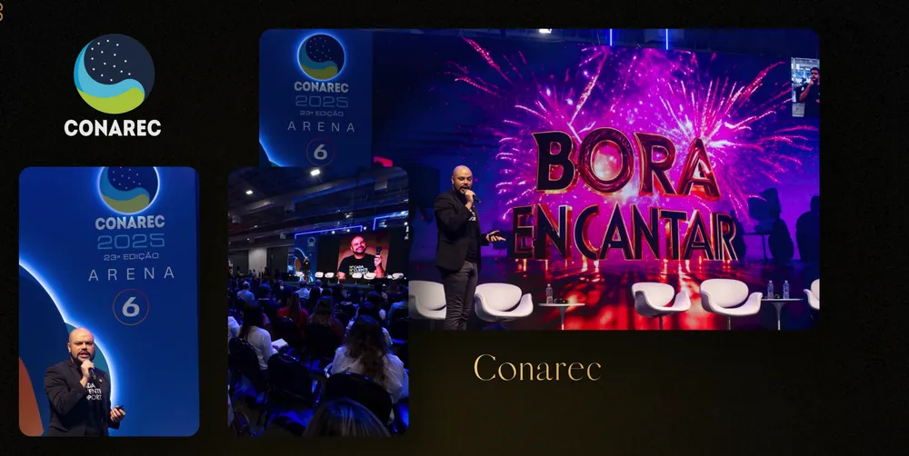 Robson Costa no palco do CONAREC